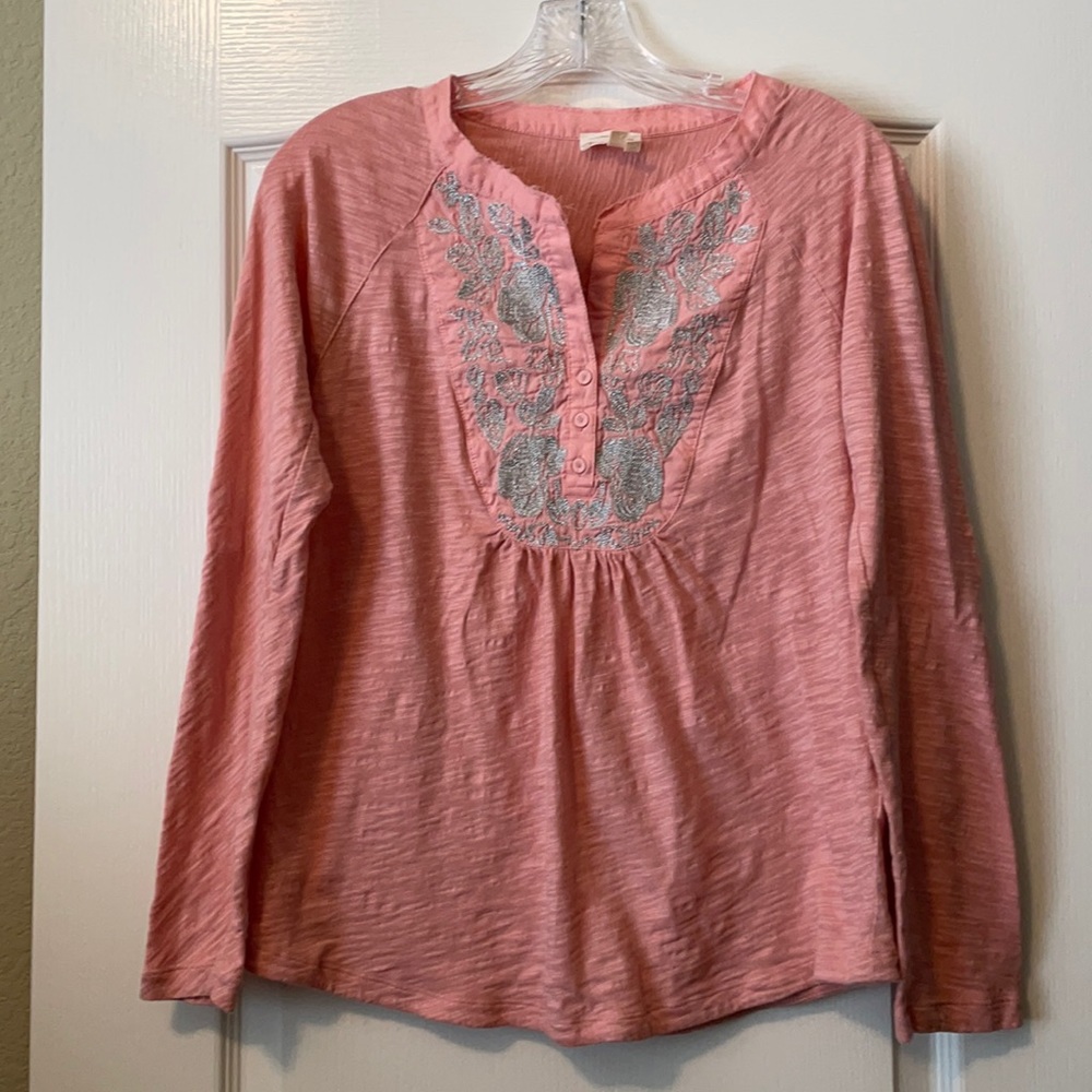Anthropologie embroidered top